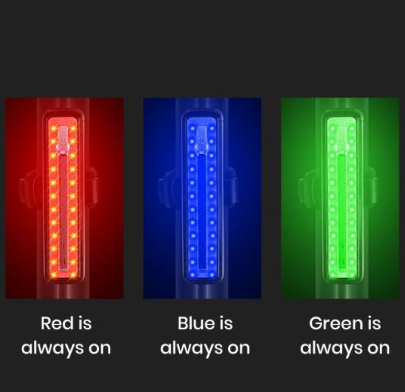 3 Color Bicycle Taillight with 7 Light Modes USB Rechargeable Waterproof LED Rear Lamp Bike Parts Safety Alert 360 Degree Rotatable Turn Signal